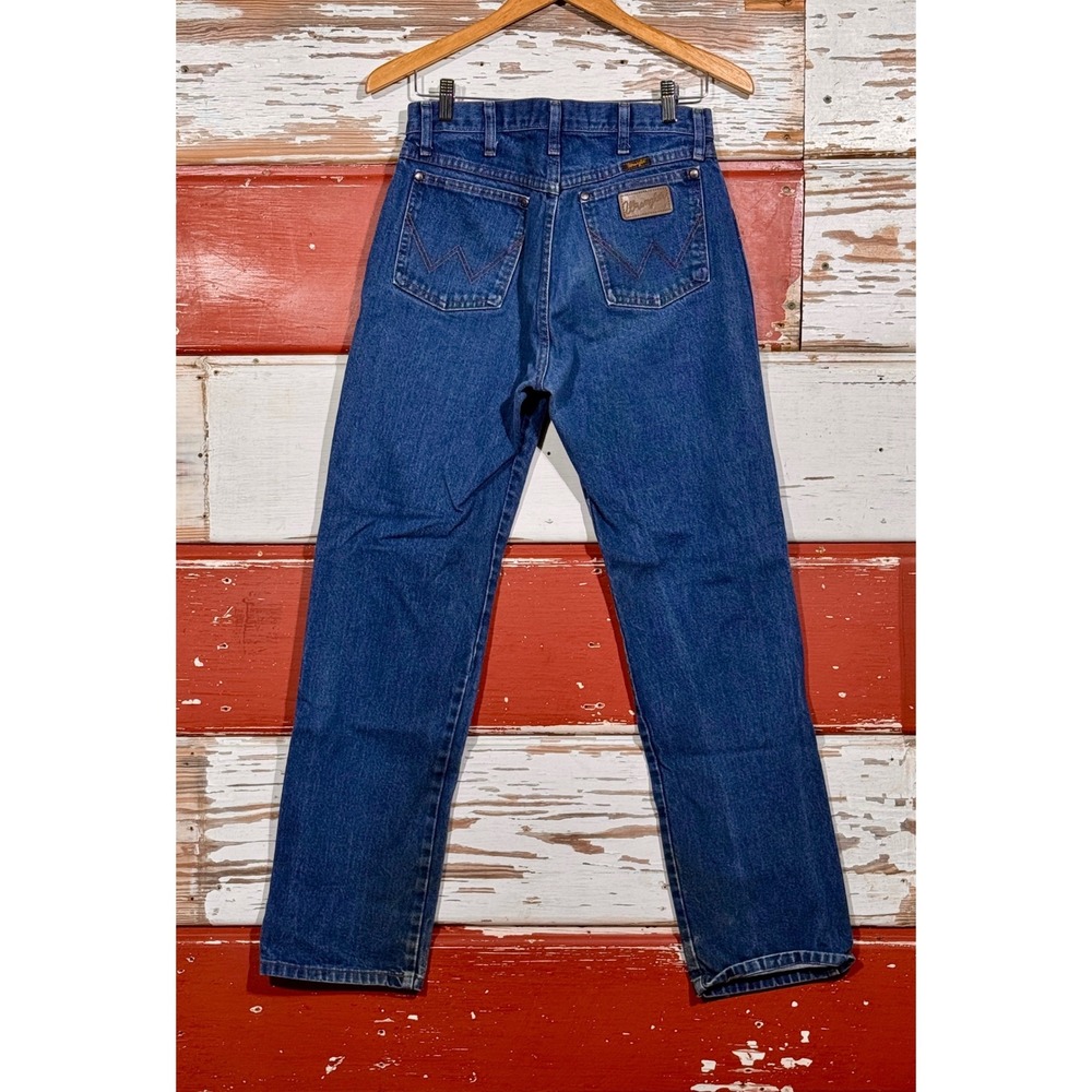 Vintage Wrangler Jeans 13MWZ Western Cowboy Cut Denim Pants Blue‎ Size 30x31.5
